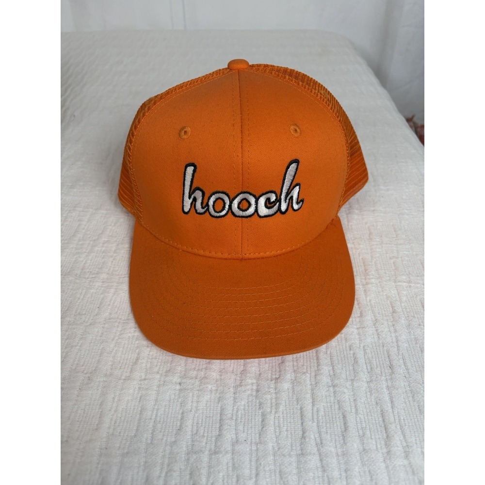 "Hooch" Decky Cap  Orange Mesh Back Adjustable Snap Back One Size Fit Most